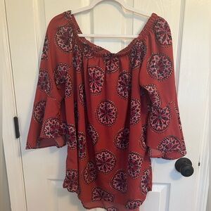 Mileage Brand Bell Sleeve Blouse